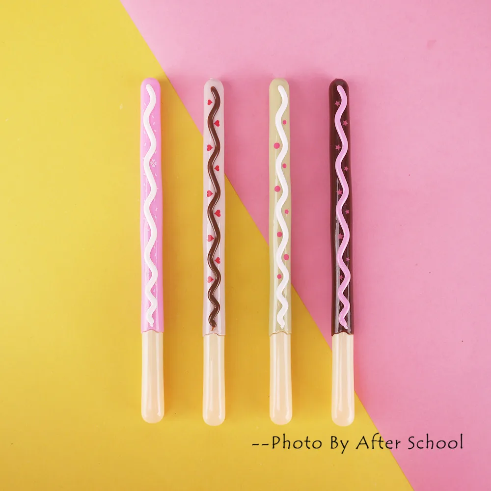 4 Pcs Lucu Gel Pens Set 038 Mm Lucu Kawaii Gel Pulpen Jari Biscuits