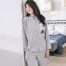 Женская пижама, комплект зимней пижамы, Женская Корейская Пижама, одежда для сна и отдыха