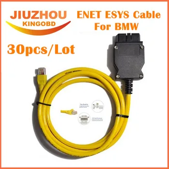 

30pcs DHL Free ESYS 3.23.4 V50.3 Data Cable For bmw ENET Ethernet to OBD OBDII Interface Data E-SYS ICOM Coding Cable