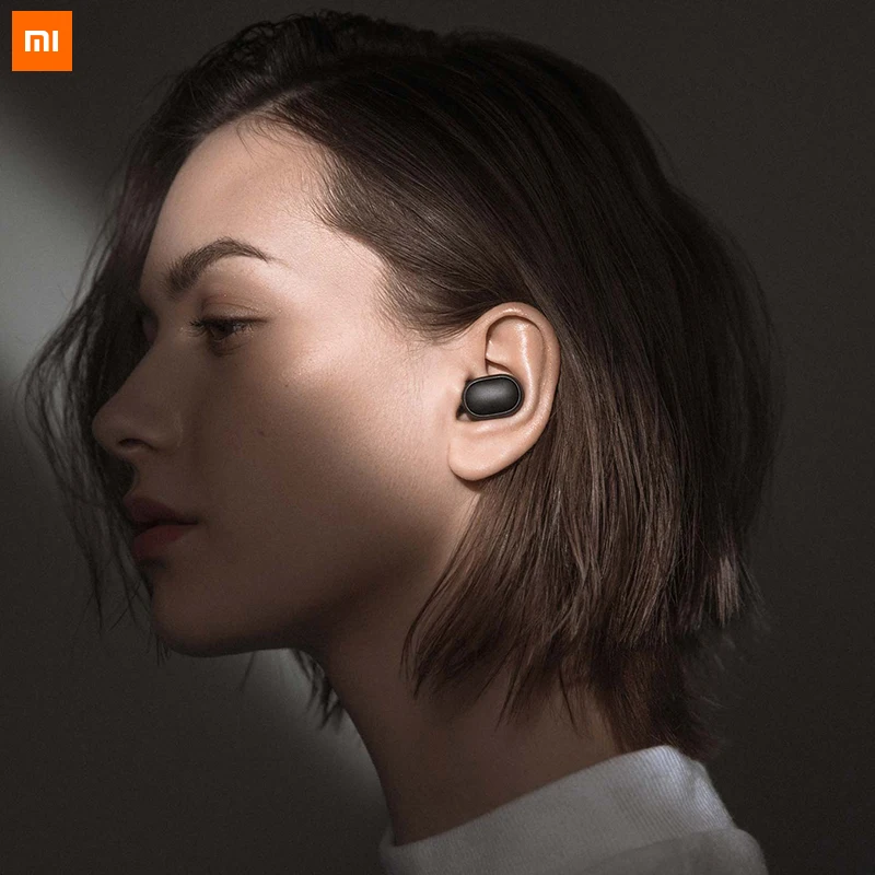 Xiaomi Redmi Airdots TWS синий зуб стерео Бас синий зуб 5,0 с микрофоном громкой связи Наушники с управлением AI