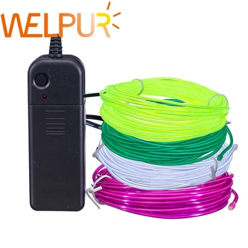 Flexible Neon Light 1m/3m/5M 3V Glow EL Wire Rope tape Cable Strip LED Neon Lights Shoes Clothing Car waterproof led strip top selling el cable rope explorer design clothes led strip neon light stylish luminous costume for carnival new years day decor