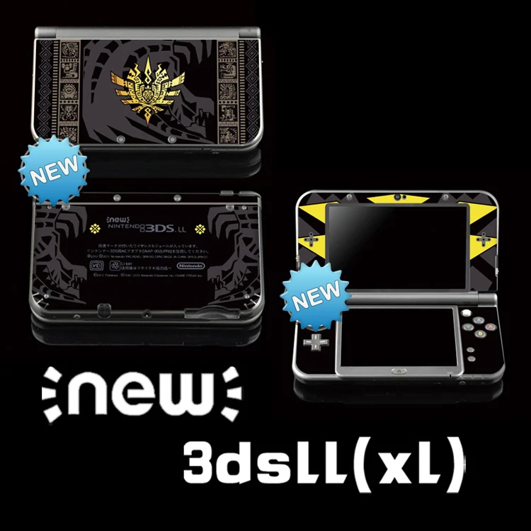 Черная защитная наклейка для Monste r Hunter 4 lion NEW 3DS LL наклейка Новая 3DS XL наклейка на кожу наклейка s покрытие для консоли наклейка