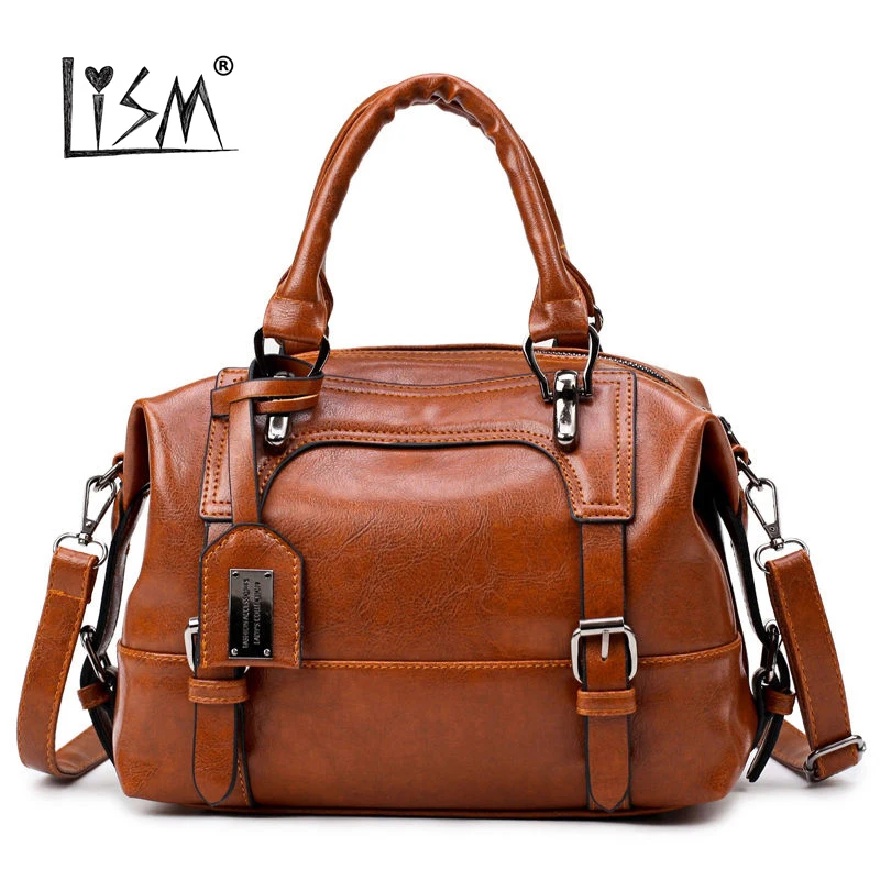 

Pu Leather Bags Handbag Women Famous Brand Large Boston Ladies Casual Totes Ladies Hand Bag bolsa feminina Vintage