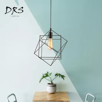 

Iron Diamond Wrought Ceiling Lamp 0-60W Vintage Cage Light Restaurant Bedroom Night Light Indoor Demands Decorations Arts Lamp