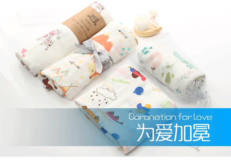 80% бамбуковое волокно 2 слоя пеленать ребенка обернуть одеяла для новорожденных Ванна Марля мягкие младенческие спальные принадлежности