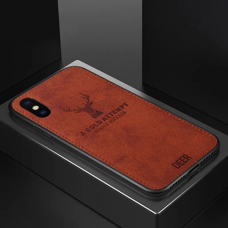 

COOKZU PC+Cloth Soft Phone Case for iphone XR Xs max X/Xs 7/8 7plus/8plus Animal Pattern Phone Cover Case for Samsung note9 S9