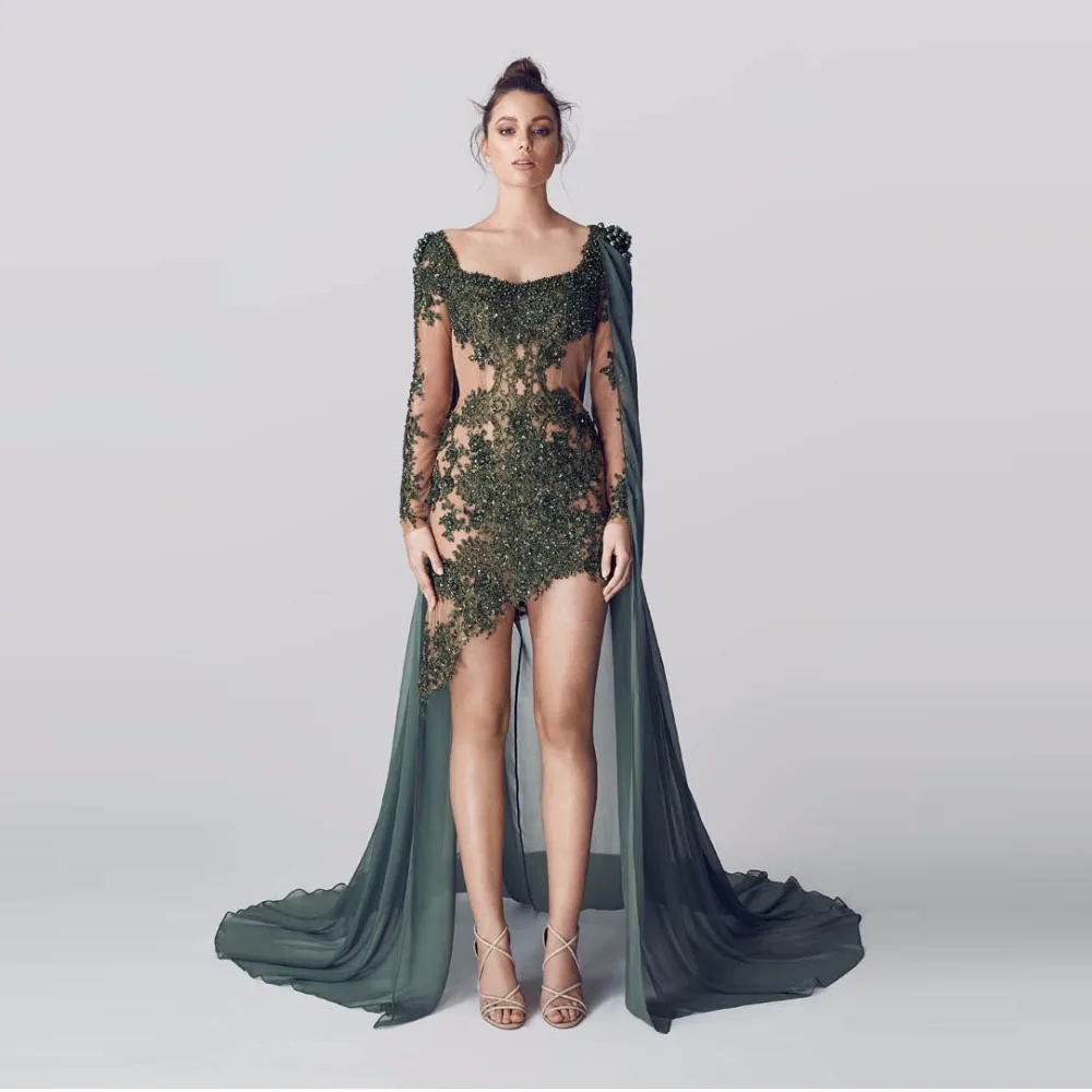 army green gown