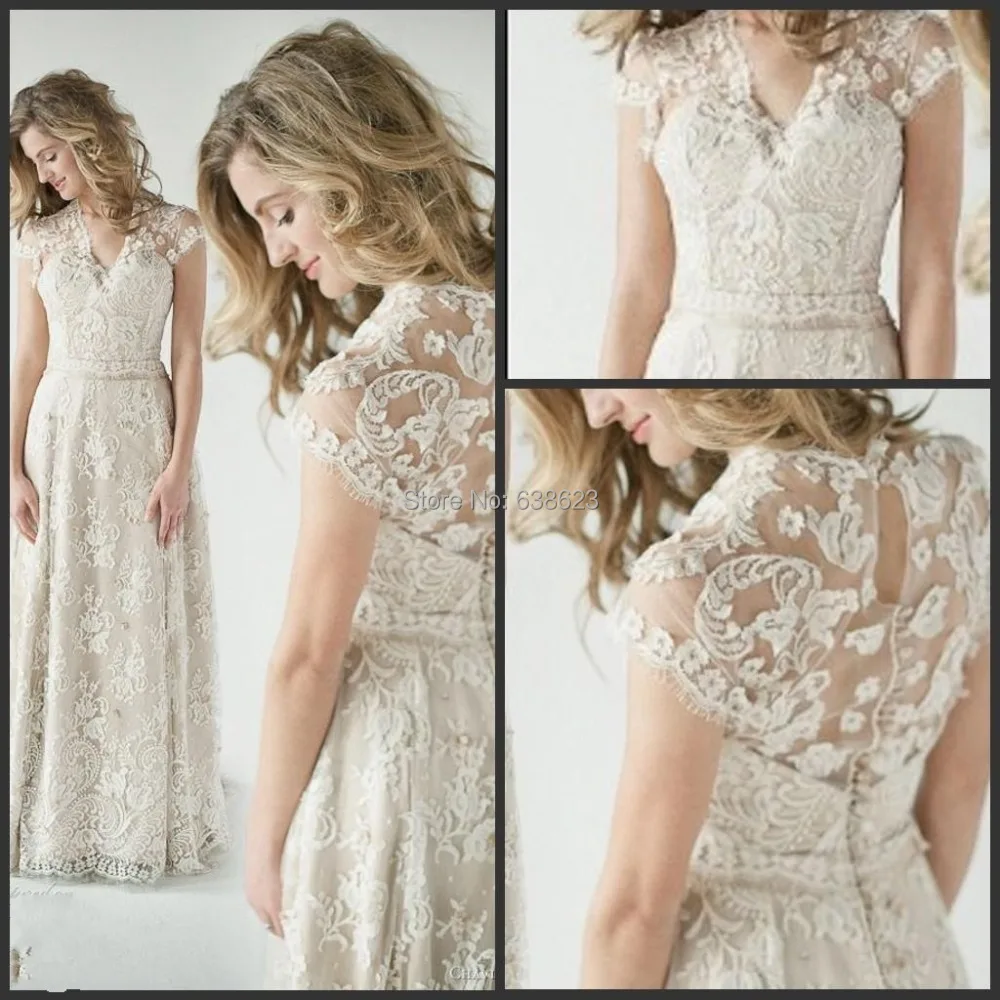 Wedding Vintage Inspired Dresses popular vintage inspired wedding dresses buy cheap daw1595 wholesale lace back a dress summer beach