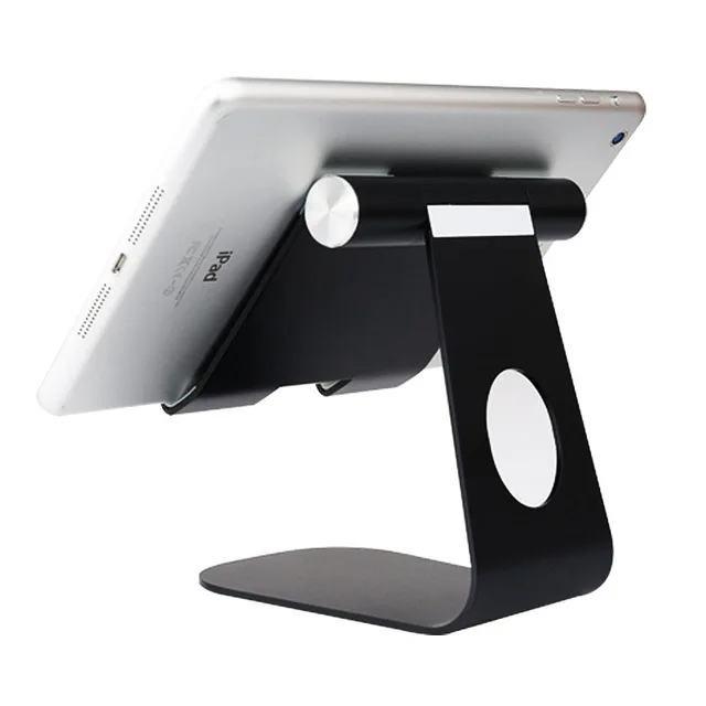 Алюминиевая Подставка для планшета для Apple Ipad, подставка для планшета, крепление для Ipad, Iphone, samsung, huawei, смартфон, вращение на 180 градусов - Цвет: Black