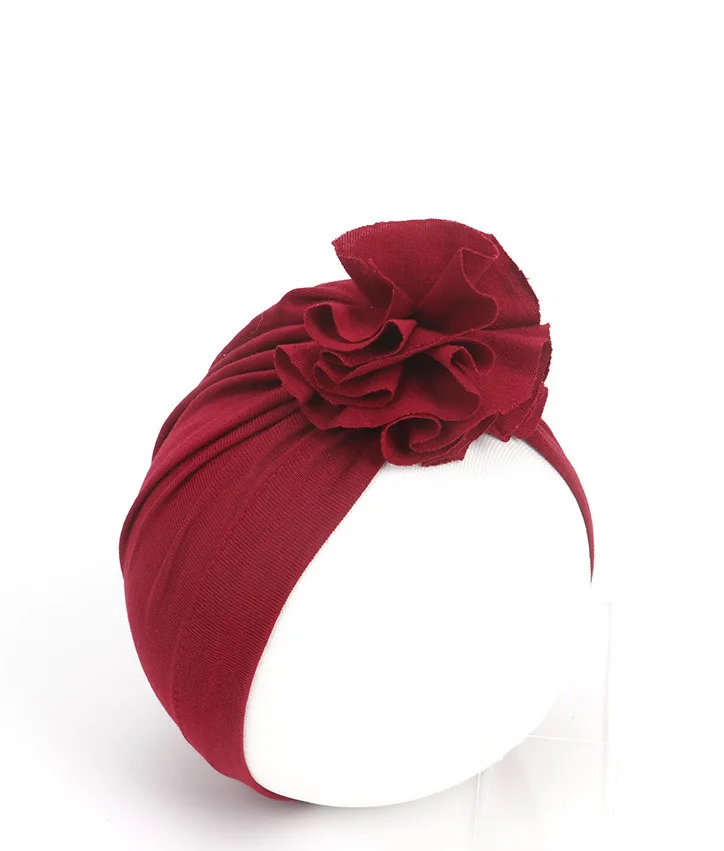New Fashion Flower Baby Hat Newborn Elastic Baby Turban Hats for Girls 10 Colors Cotton Infant Beanie Cap 1 PC baby stroller accessories Baby Accessories