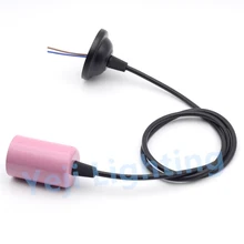 Горячая Распродажа мини-потолочный роза с E27 Edison ретро красочные держатель лампы для люстры, потолочные лампы аксессуары розовый