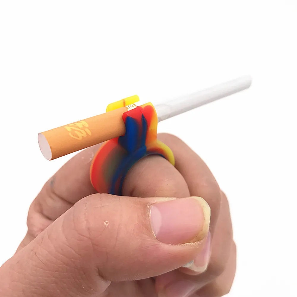 cigarette holder smoking finger Ring Silicone Hand Rack 2018