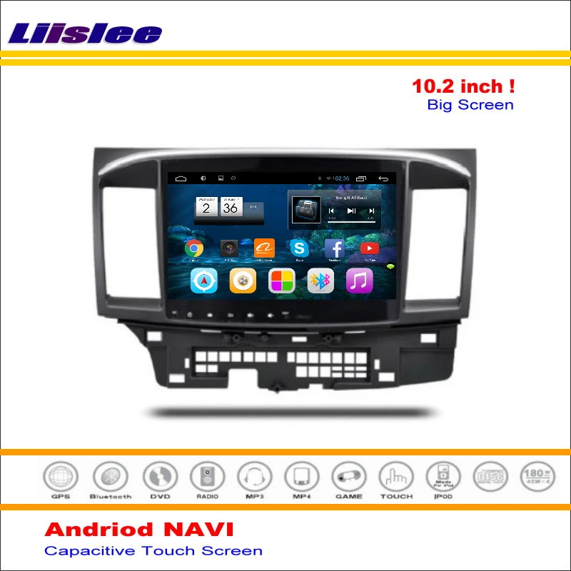 Top Liislee Car Android GPS Navigation System For Mitsubishi Lancer 2007~2016 Radio Stereo Audio Video Multimedia ( No DVD Player ) 1