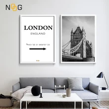 NOOG Nordic Landscape poster Wall Art London Tower Bridge Canvas Poster And Canvas Painting For England Home Decorative NOOG Nordic Landscape poster Wall Art London Tower Bridge Canvas Poster And Canvas Painting For England Home Decorative