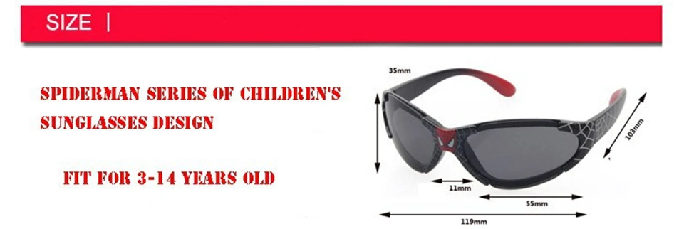 Детские солнцезащитные очки, детские защитные очки с покрытием, модные очки с человеком-пауком для детей, UV400