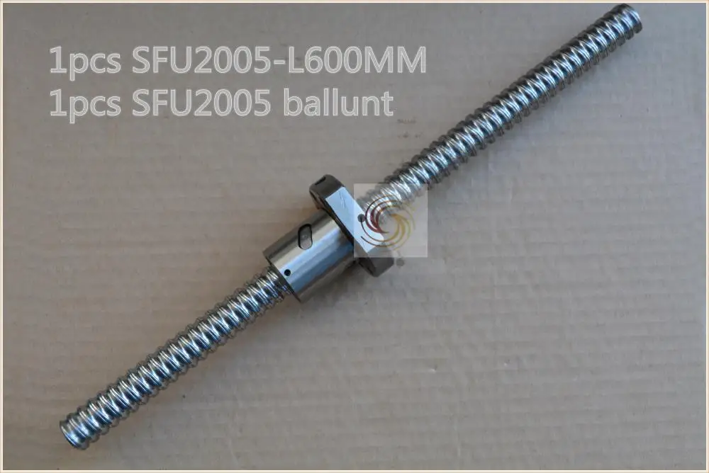 

diameter 20mm ball screw SFU2005 length 600mm plus RM2005 2005 ballnut CNC DIY Carving machine 1pcs