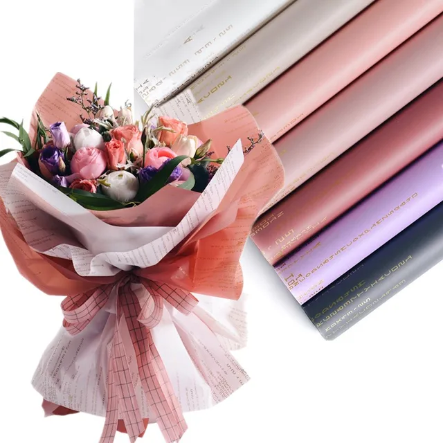 20pcs/lot Golden Border Rose Floral Wrapping Paper Korean Style