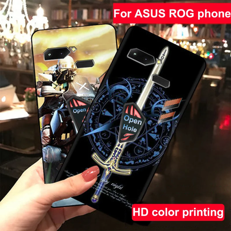 

For Asus ROG Phone Case ZS600KL Cool game interesting Soft silicone TPU Protective Lite asusrog Phone Thin Cover Slim casings