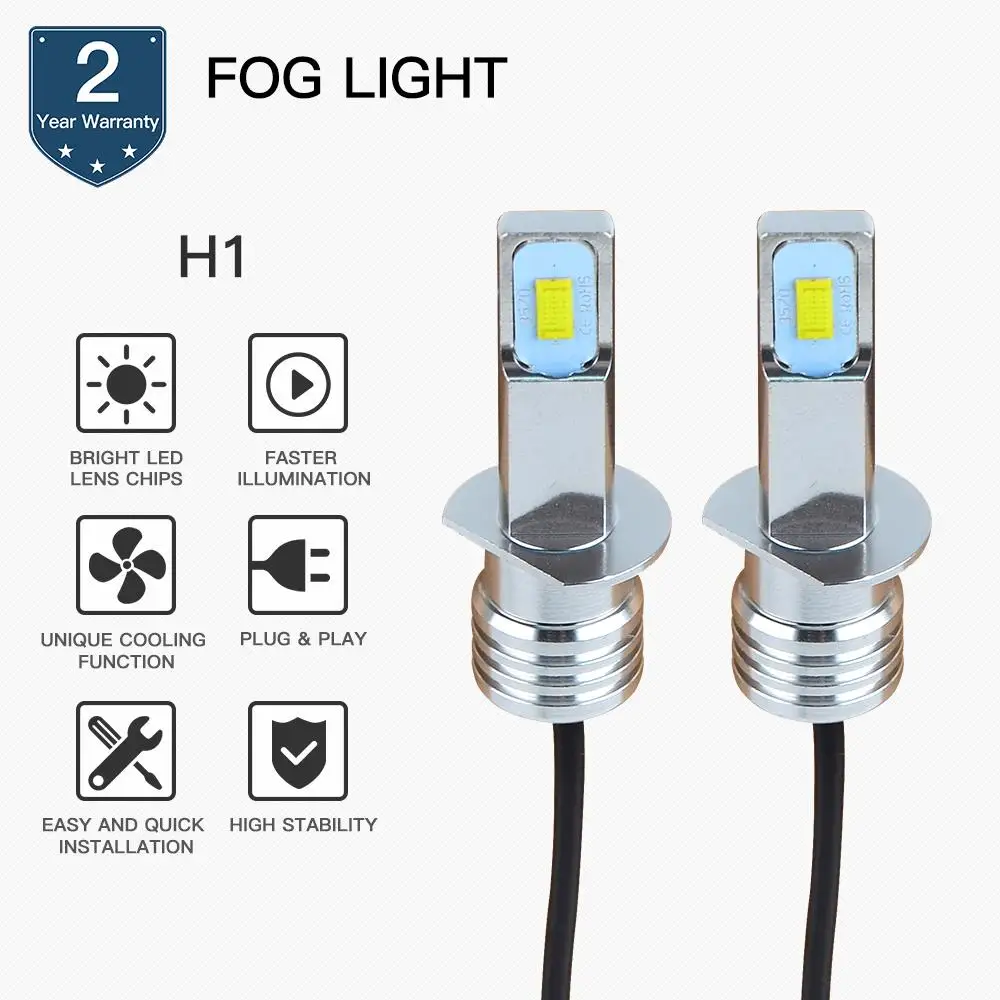 

2 PCS H1 Bevinsee Car LED DRL CSP Chips For Volvo XC90 2003-2012 6500K Pure White Daytime Running Lights Bulbs