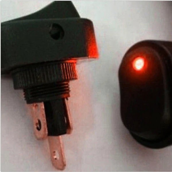 

5 pcs/lot Red LED Light 12V 30Amp 30A Car Boat Auto Rocker SPST Toggle Switch VEQ16 P10