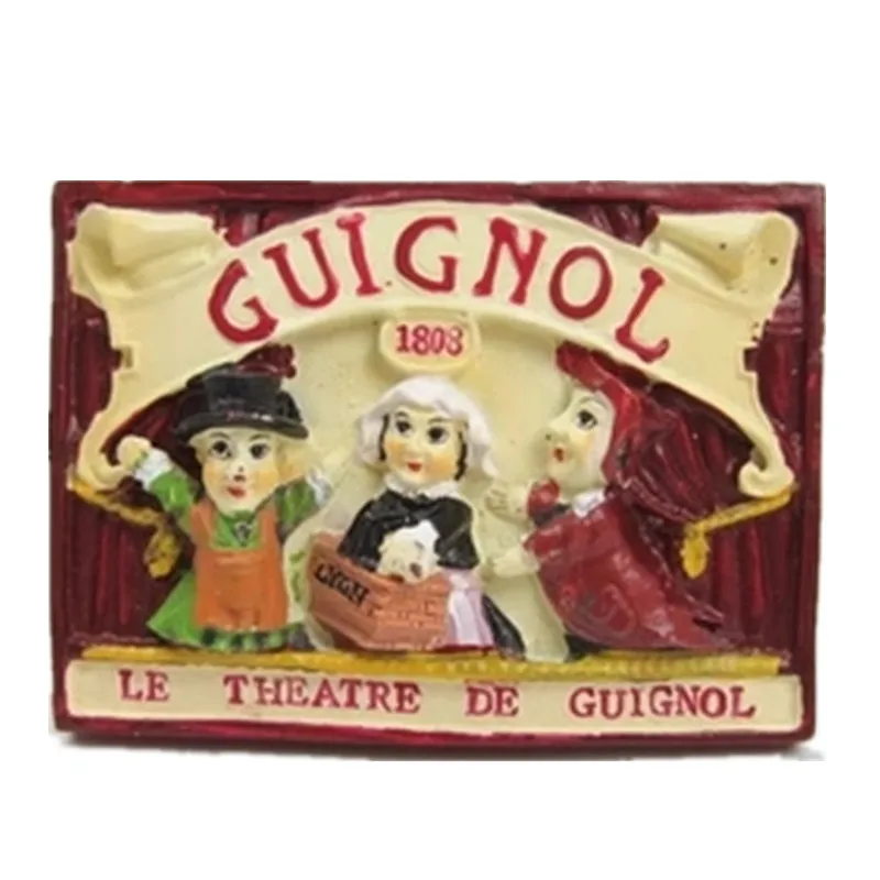 

France Classic Puppet Guignol Resin Fridge Magnet Tourism Souvenir GIFT IDEA
