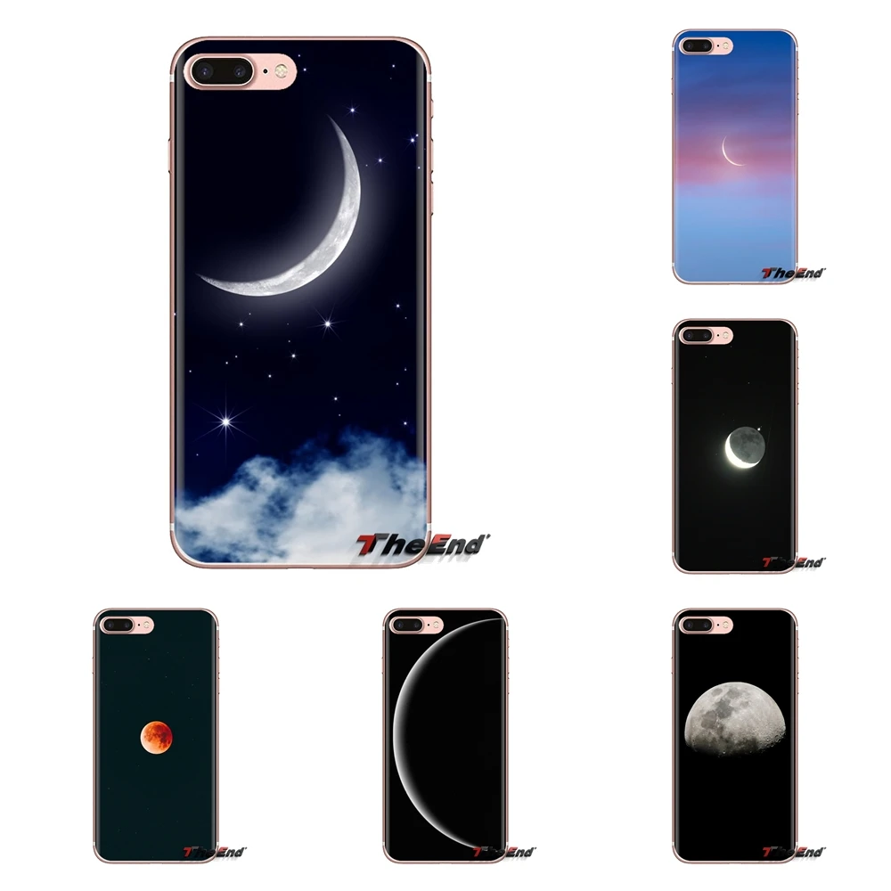 Crescent Moon Astrophotography For Sony Xperia Z Z1 Z2 Z3 Z5 compact M2 M4 M5 C4 E3 T3 XA Huawei Mate 7 8 Y3II Soft Housing Case |