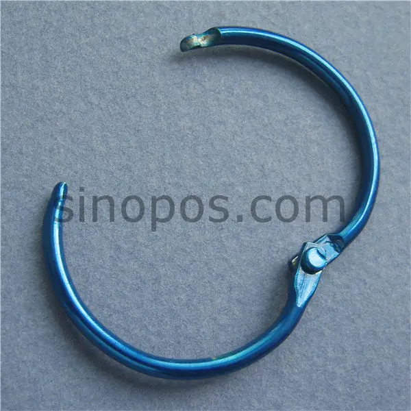 Цветное стальное кольцо для книг 30 мм распашное Переплетное с откидной крышкой