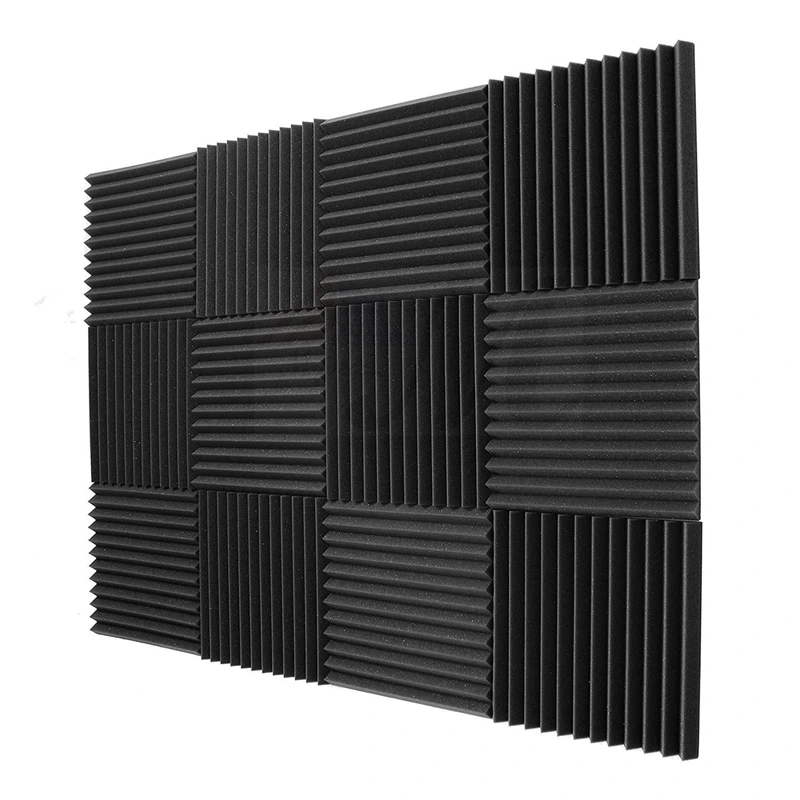 

12 Pack- Acoustic Panels foam Engineering sponge Wedges Soundproofing Panels 1inch x 12 inch x 12inch