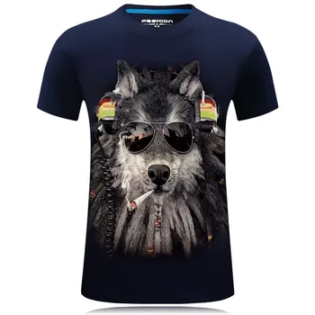 

Nice New 2D Stereo Printing Men Short Sleeve T-Shirts Casual Men Animal T-shirts For Male Spring Vogue Plus Size