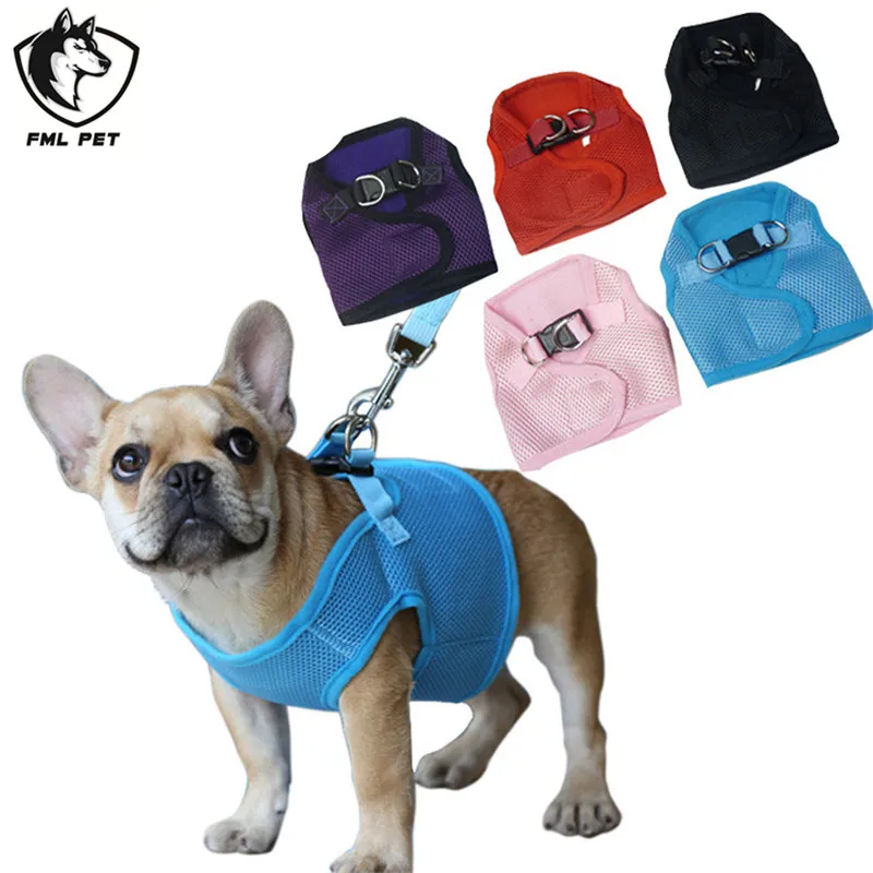 

FML Pet Harness Vest Breathable Soft Air Mesh Dog Harness Nylon Mesh Vest Harness for Dogs Puppy Cats Pet Supplies Chest Strap