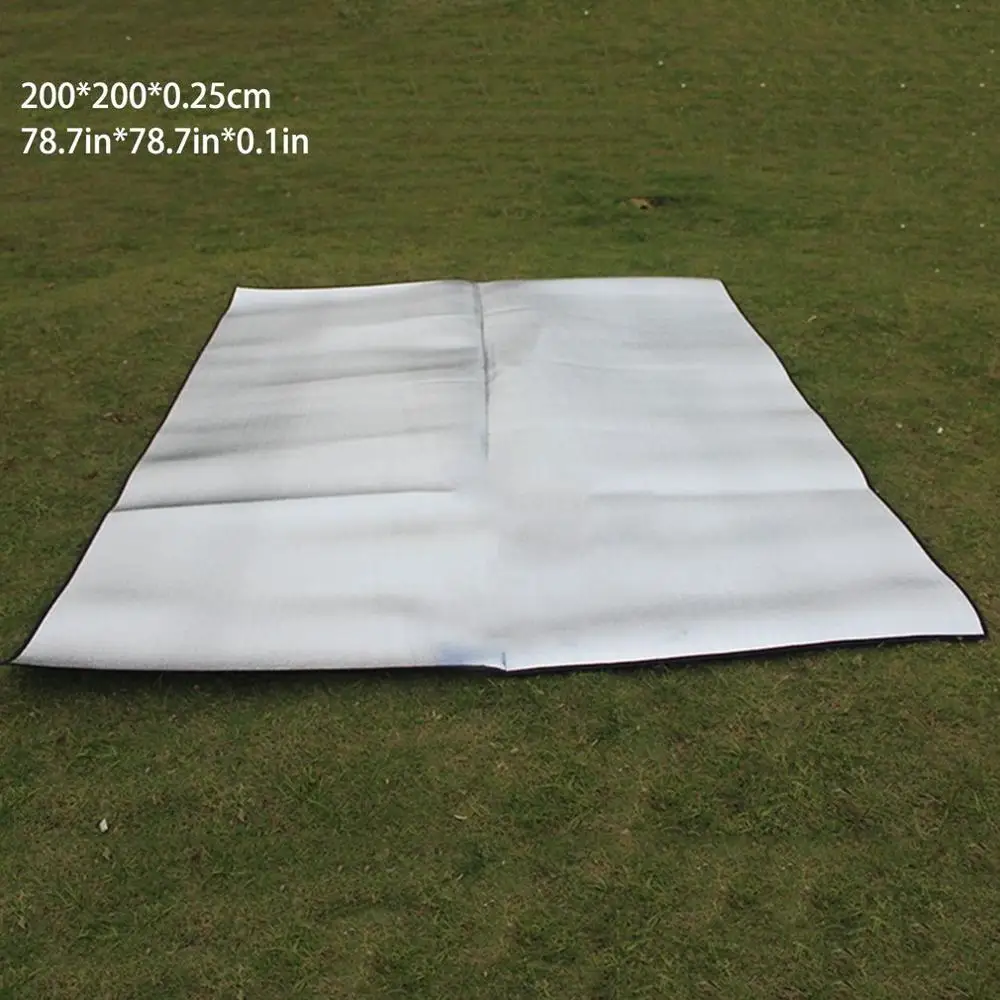 200x200x0.25cm Водонепроницаемый алюминиевый фольга EVA складной коврик для кемпинга складной спальный пляжный матрац походный матрац коврик 3 размера 100~ 200X200 см - Цвет: 200x200x0.25cm