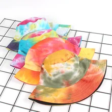 10 шт./лот 01808-luyi325 tie-dye Переливчатость плоской подошве для отдыха ковша мужчин женщина солнцезащитные рыбаки hat