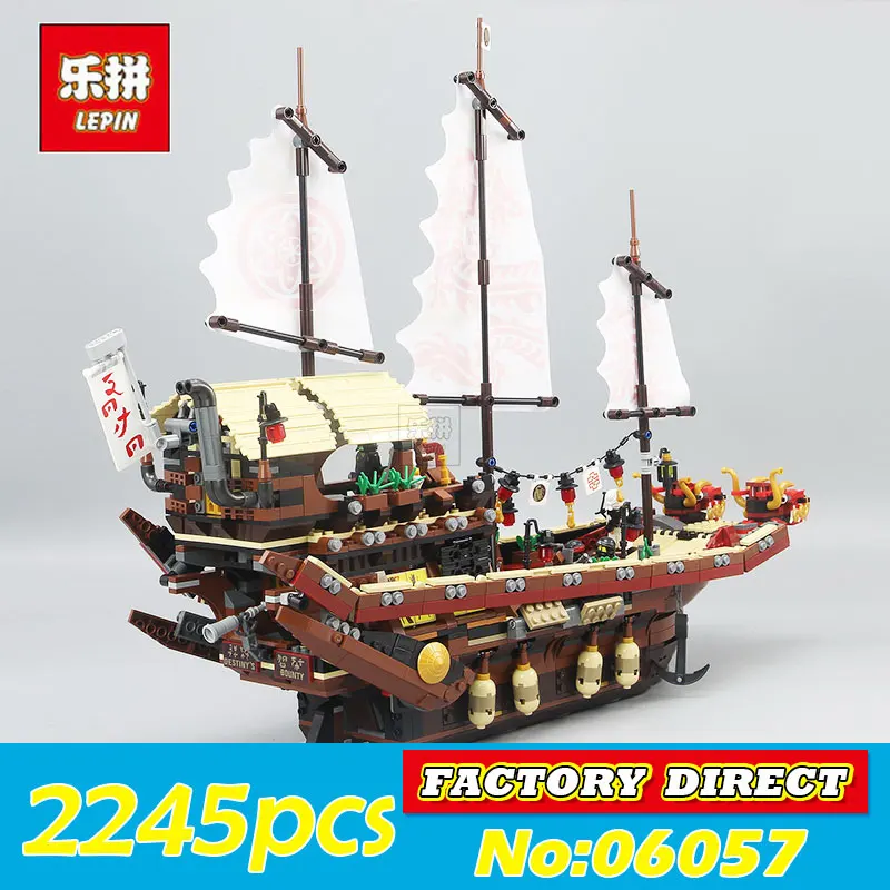 

Lepin 06057 Ninja Movie 70618 Pirate Dragon Ship Final Fight of Destiny Bounty Set Model Building Blocks Bricks toy for Children