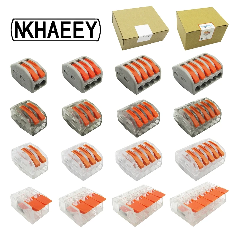 

Free Shipping (100pcs/box) WAGO mini fast wire Connectors,Universal Compact Wiring Connector push-in Terminal Block PCT 212-415