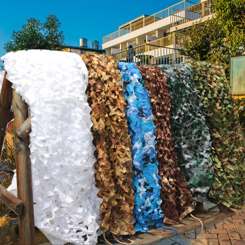 Günstig 2X4 m 2x5 m 3x4 m 4x5 m Doppel schicht Military Camouflage Net Sun Shelter Camo Netting für Jagd Camping Hause Dekoration 10 Farben