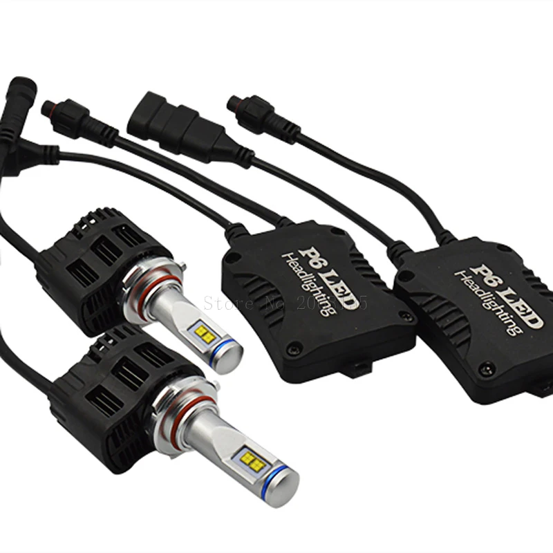 

All-in-One Car Headlights 9005 P6 LED HB3/9005 H10 Bulb Auto Front Bulb 55W 5200lm Per 9005 LED Headlight Bulb Headlamp 6000K