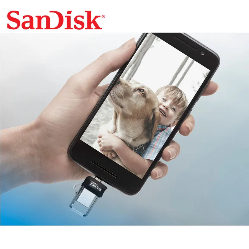 SanDisk USB флеш-накопитель 16 ГБ 32 ГБ 64 Гб 128 Гб OTG USB флеш-накопитель 3,0 двойной мини-накопитель memoria usb флеш-накопитель cle usb bellek