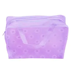 Модная сумка для хранения макияж прочные дорожные принадлежности для малышей Прозрачная молния в виде цветка карман водонепроницаемый