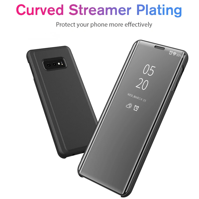 AKABEILA умный зеркальный флип-чехол для телефона samsung Galaxy A30 чехол Прозрачный чехол для samsung A40 A60 A70 A20 чехлы