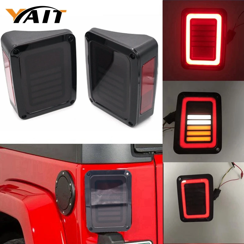 The Newest Jk Car Taillight LED Tail Light With Brake Turning Reverse Light For Jeep Wrangler 07-16 Europe/US Type