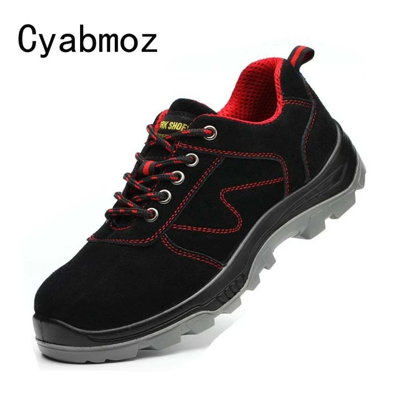 Cyabmoz Safety Shoes Mens Work Boots Safety Shoes Steel Toe Work Boots  Fashion Leather Shoes Working Safety Boots Big Size 38 50|Work & Safety  Boots| - AliExpress