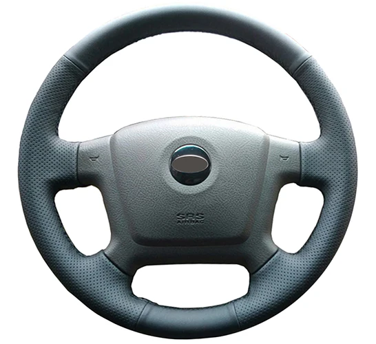 WCaRFun черный искусственный кожаный сшитый вручную чехол рулевого колеса автомобиля для рулевого колеса для Kia Cerato 2005-2012 старый Kia Ceed