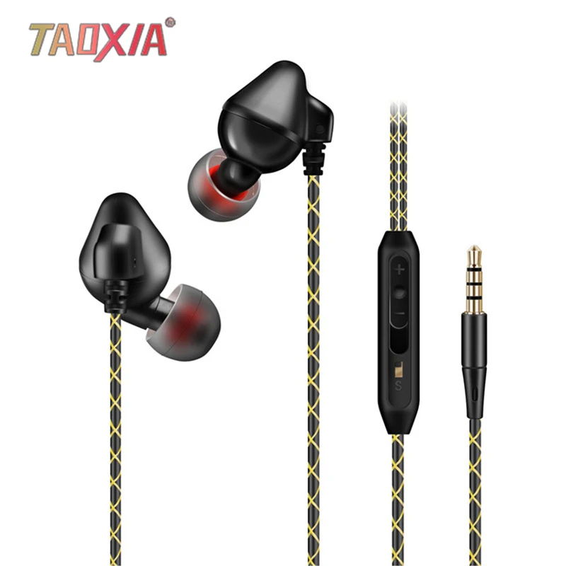 

In-ear Headphones Wired K Song Sports Universal Headphones Hands-free Bass Denoising Line Control With Microphone