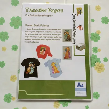 

DIY fashionable t-shirt (A4*20 pcs) Color Laser Heat Transfer Paper for Dark t-shirt,sweatshirts,aprons