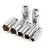 1Pcs 3/8”Drive 6-Point Deep socket head 10mm Hole Hex Extension Sleeve Head 8/9/10/11/12/13/14/15/16/17/18/19/20/21/22/23/24mm 1