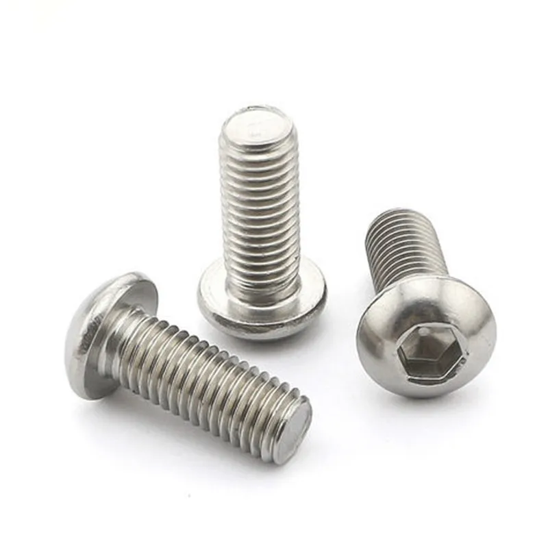 

100pcs/lot M3*4/5/6/8/10/12/14/16/18/20 ISO7380 Stainless steel button head socket screw