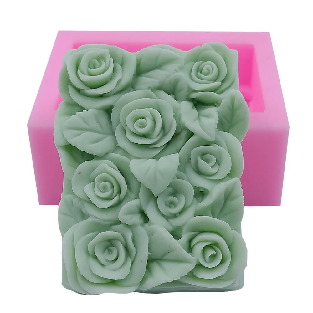 3d Rose Silicone Soap Mold Flower Silicone Molds For Natural Soap