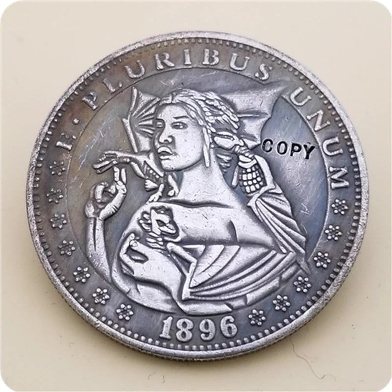 Хобо никелевая монета 1896-P Морган копия доллара монета