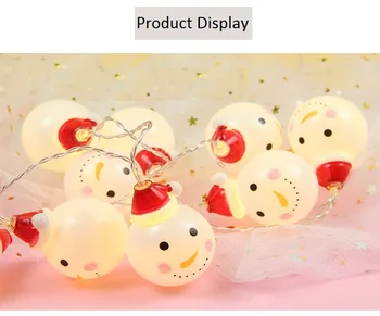 

Snowman String Lights Fairy Led DIY Christmas Light Home Garden White Lights Santa For Wedding Party Indoor Lights