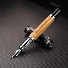 Duke 551 clássico confúcio natural de bambu metal caneta caneta caligrafia médio/curvado irídio 0.7mm/1.2mm para o presente do escritório